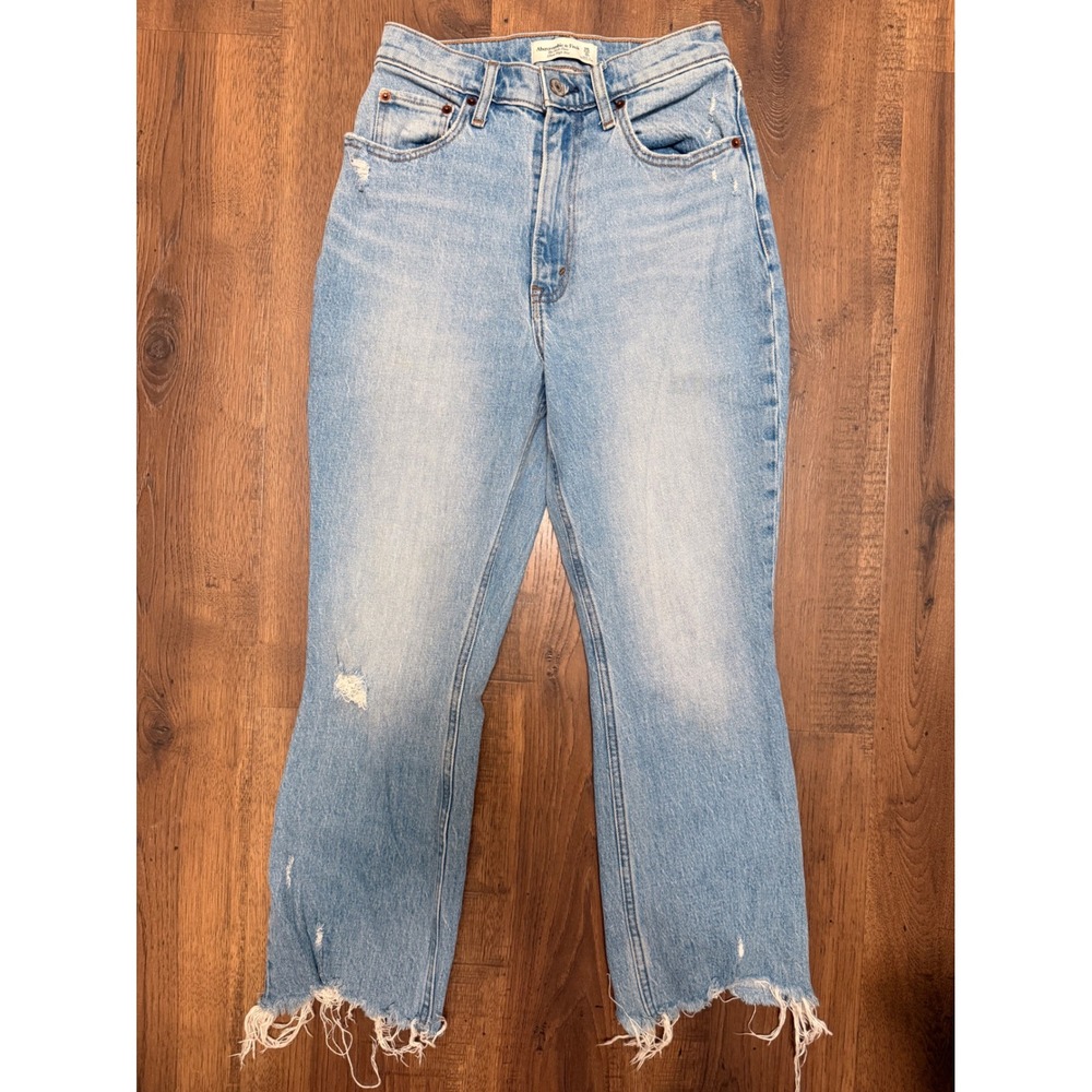 Abercrombie & Fitch Curve Love The Kick Flare Ultra High Rise Jeans Blue 25 0S